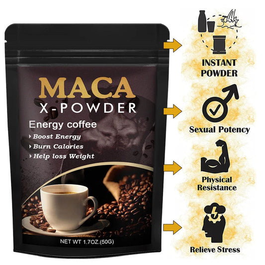 maca coffee, herbal coffee, natural energy, men vitality, organic maca root, ginseng coffee, endurance support, hormone balance, plant-based energy, Peruvian coffee