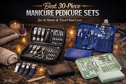 Best 30 Piece Manicure Pedicure Set for Easy At Home Nail Care and Travel Grooming