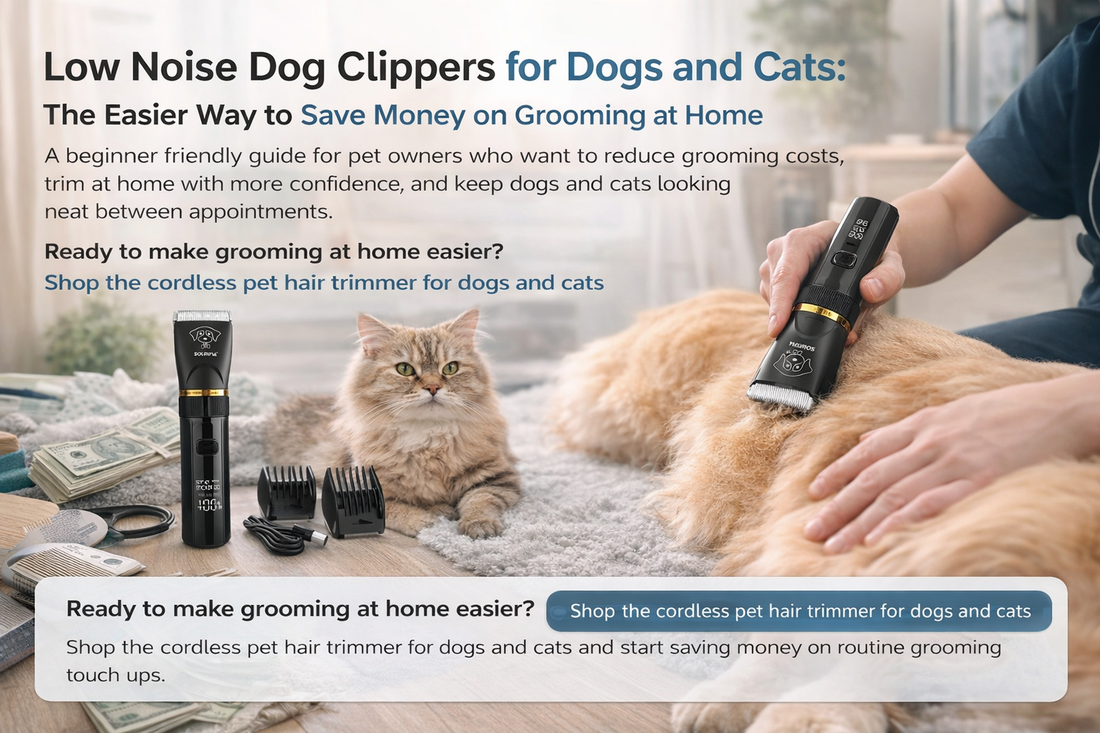 cordless pet hair trimmer low noise dog clippers
