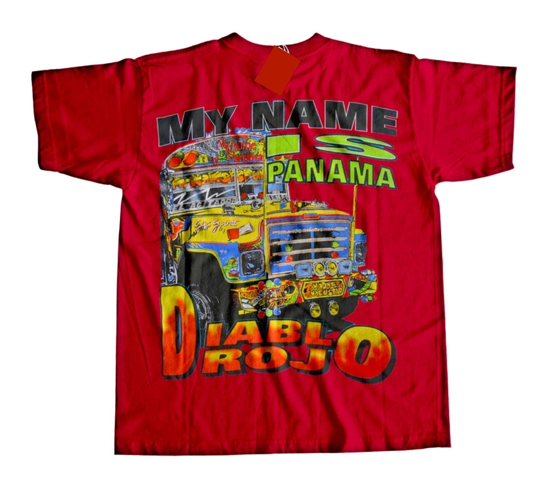 Panamanian My Name is Panama Diablo Rojo Traditional Cultural Wear T-Shirt