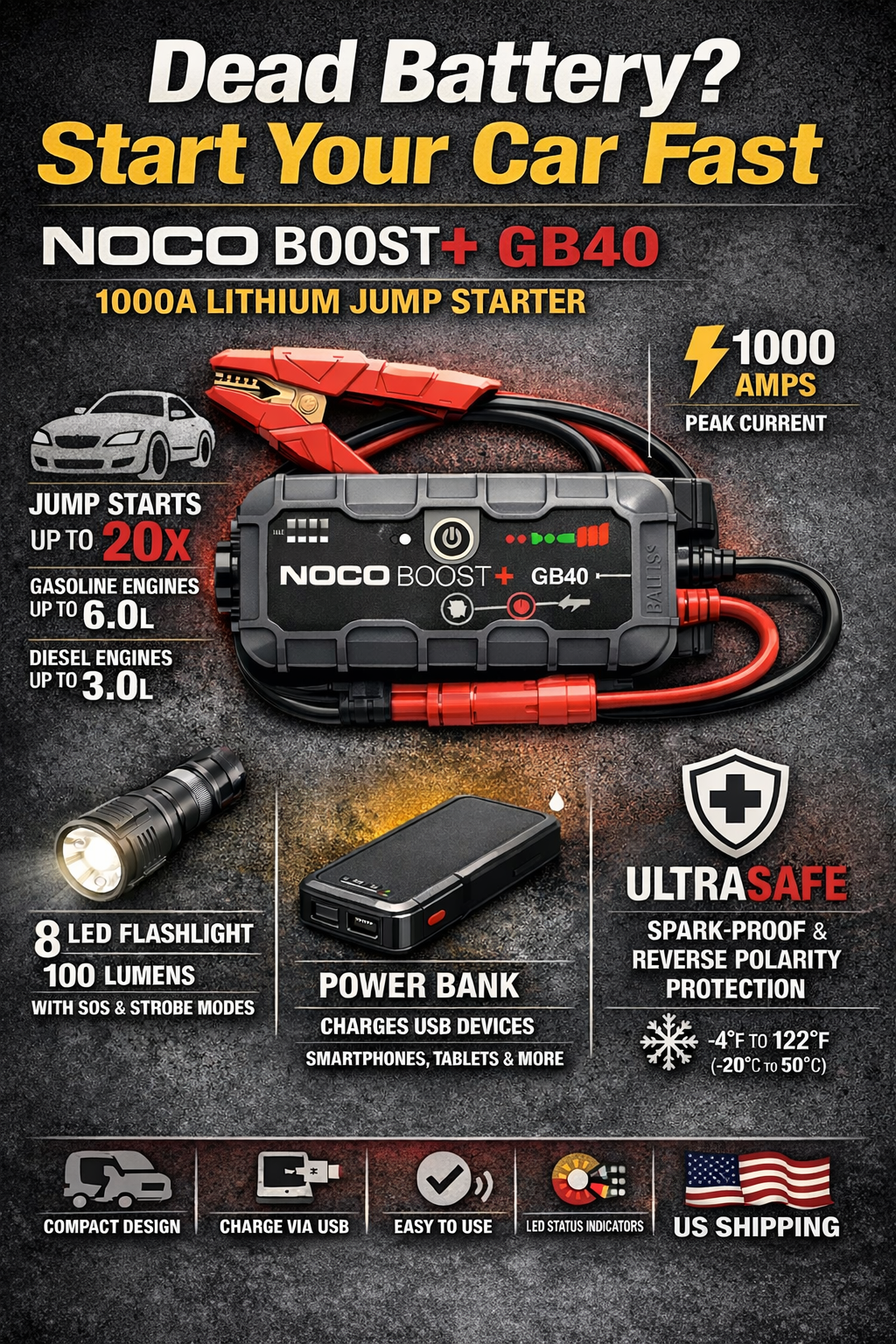 Portable Jump Starter
