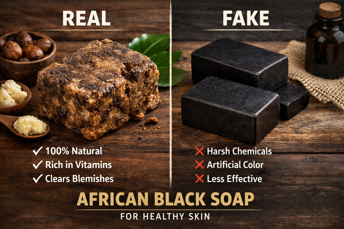 raw African black soap