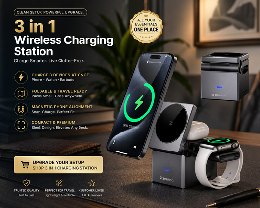 3 in 1 Charging Station for Multiple Devices: The Simple Fix for Cable Clutter