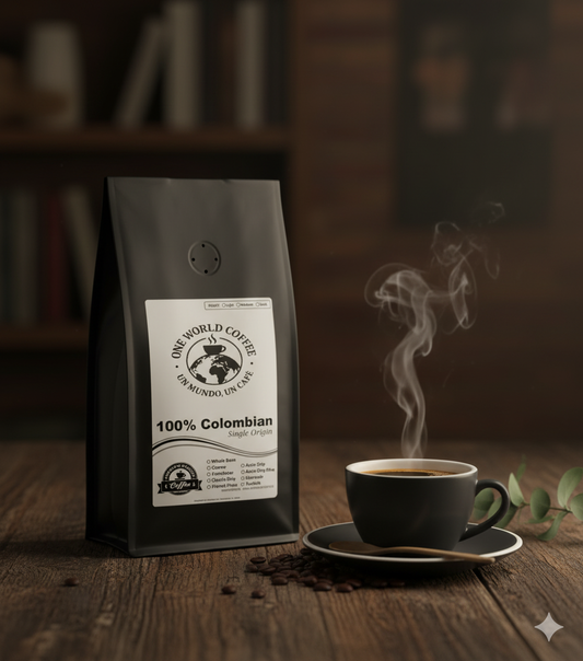 100% Colombian Coffee – Single Origin Medium Roast - One World Coffee, Un Mundo Un Cafe