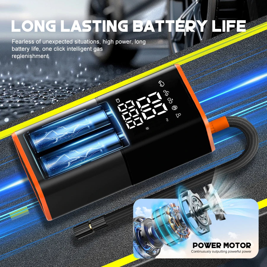 Car Tire Rechargeable Inflator Portable Air Compressor Car Inflatable Pumps Air Pump Suitable For Inflating Car Motorcycle Bicycle - Emergency Kit Essential
