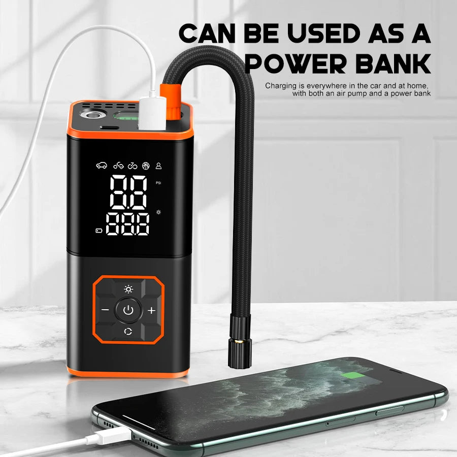 Car Tire Rechargeable Inflator Portable Air Compressor Car Inflatable Pumps Air Pump Suitable For Inflating Car Motorcycle Bicycle - Emergency Kit Essential