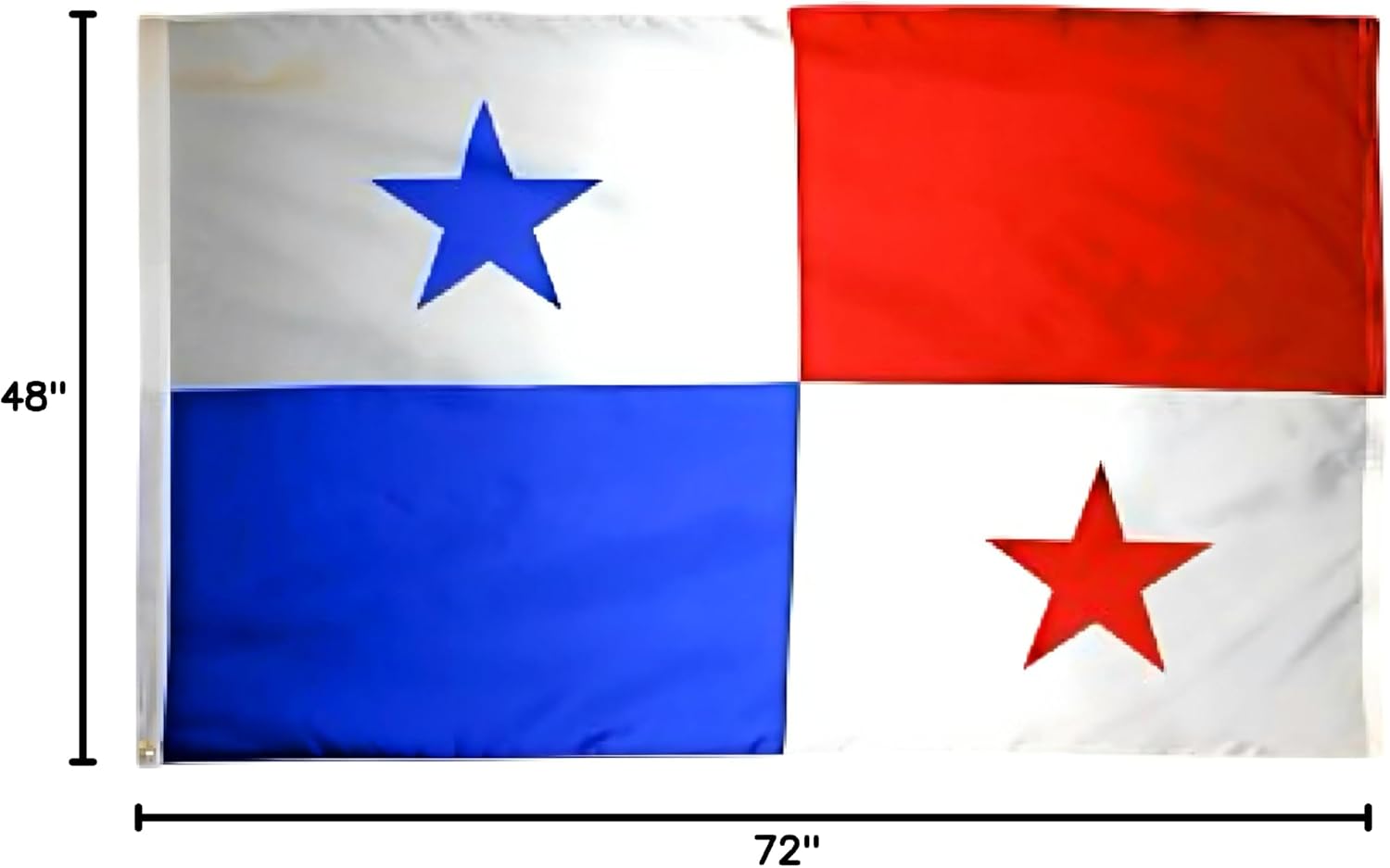 Panama Flag 4 X 6 Feet - Red White Blue - Bandera De Panama - Panamanian Flag for Indoor and Outdoor Use