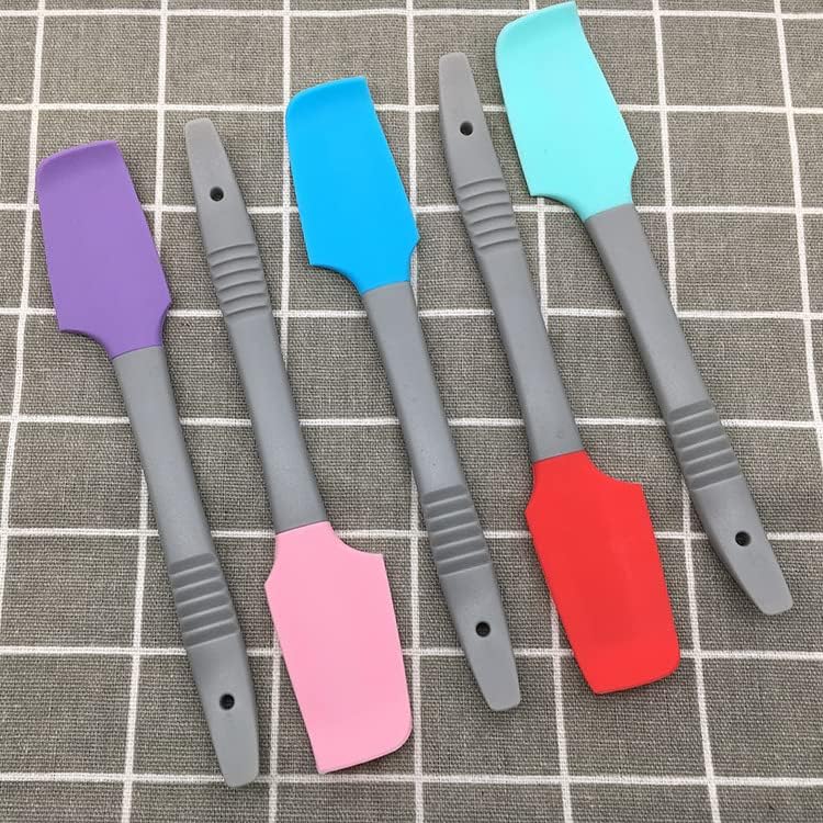 Kitchen Curved Spatula Mini Set - Silicone Scraper Food Jar Curved Spatula for Cooking Baking Frosting or Mixing