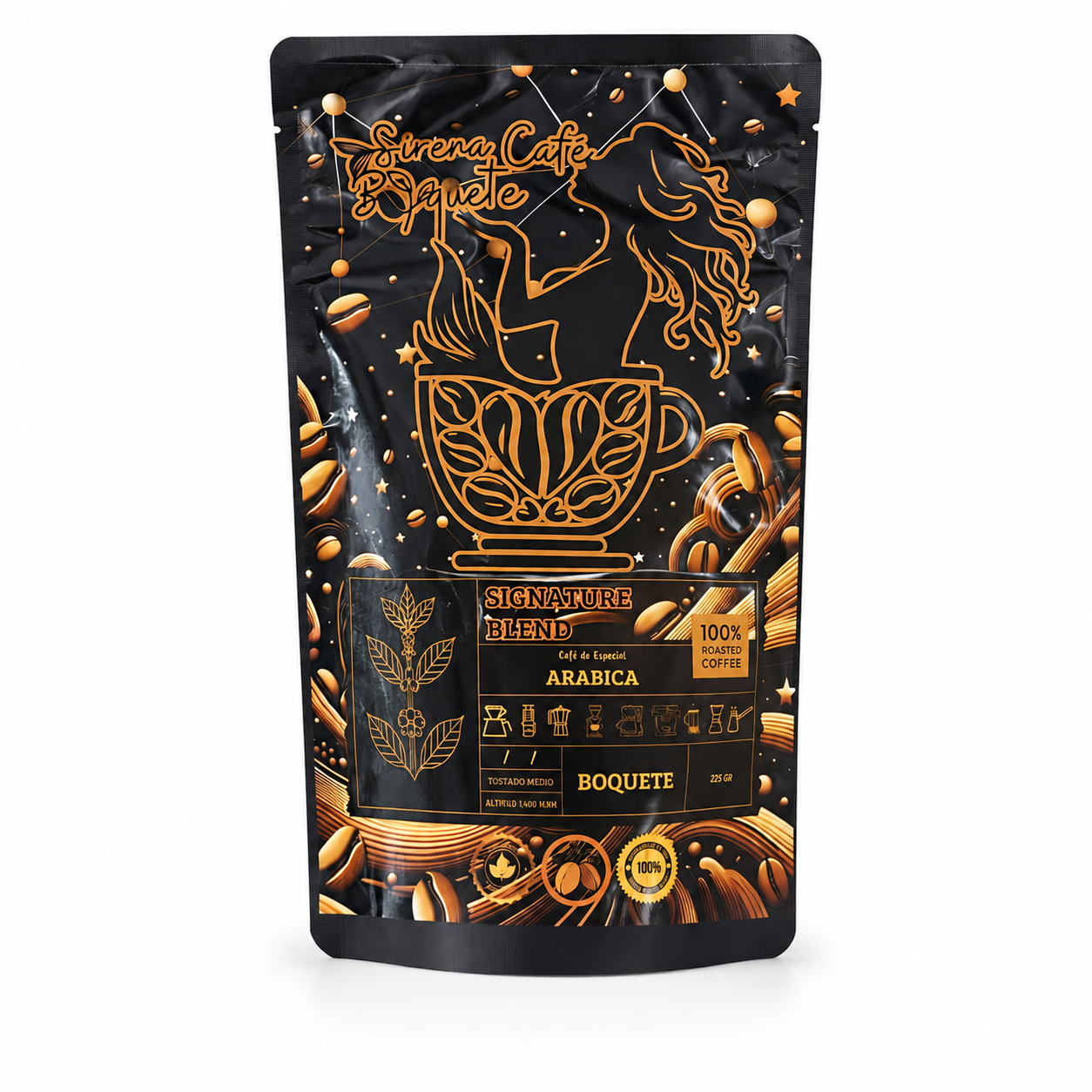 Specialty Ground Coffee 100% Arabica Medium Roast 225g Single Origin Panama Boquete Chiriqui Premium Fresh Roasted for Drip Pour over French Press Espresso