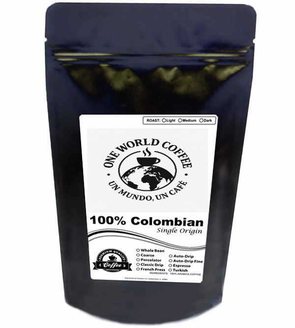 100% Colombian Coffee – Single Origin Medium Roast - One World Coffee, Un Mundo Un Cafe