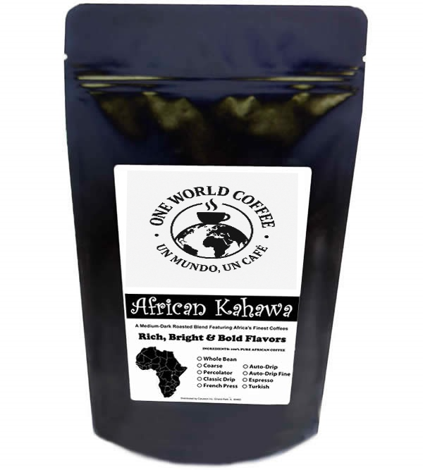 African Kahawa Blend Coffee – Medium-Dark Roast (12 oz)