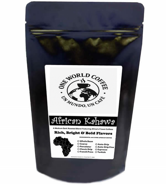 African Kahawa Blend Coffee – Medium-Dark Roast (12 oz)