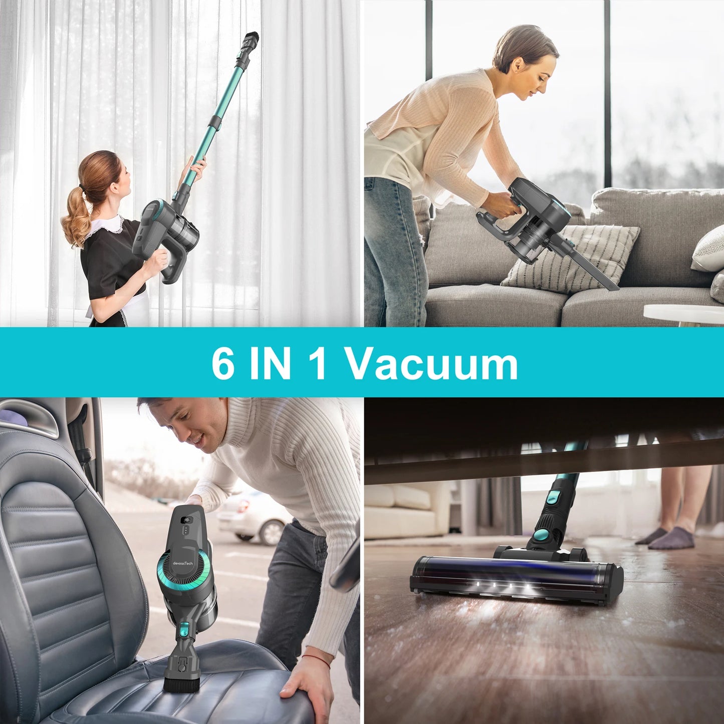 Best Cordless Upright Vacuum Cleaner for Pet Hair 2025 Lightweight Stick Vacuum with 20Kpa Suction