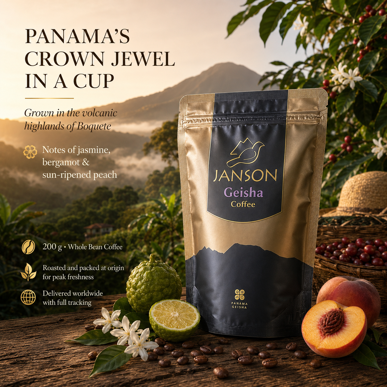Panama Geisha Coffee – Exotic Floral Aroma & Bright Citrus Flavor | One World Coffee