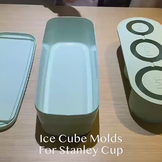 Silicone Ice Cube Tray Set for 30–40 oz Tumblers BPA-Free Large Round Molds Lid